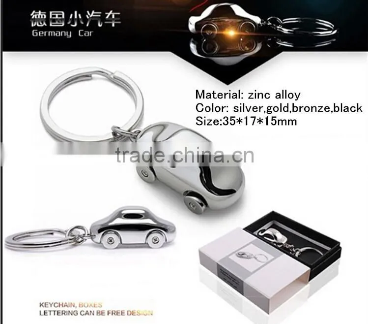 Wholesale business gift metal 3D car key chains /On sale keychains metal 3d car shape key rings