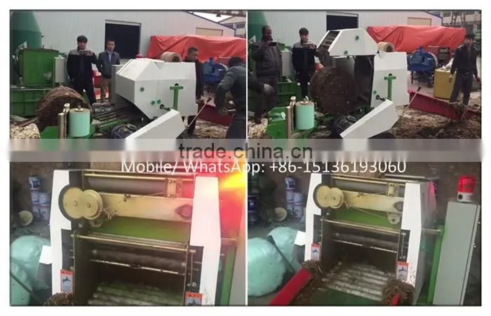 Full automatic alfalfa silage baler and wrapper machine /small bale hay baler