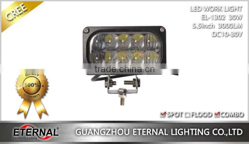 5.5in 30W rectangle led driving light hi-low beam 3 wire out for 4x4 Jeep off-road powersports motorsports ATV UTV SUV