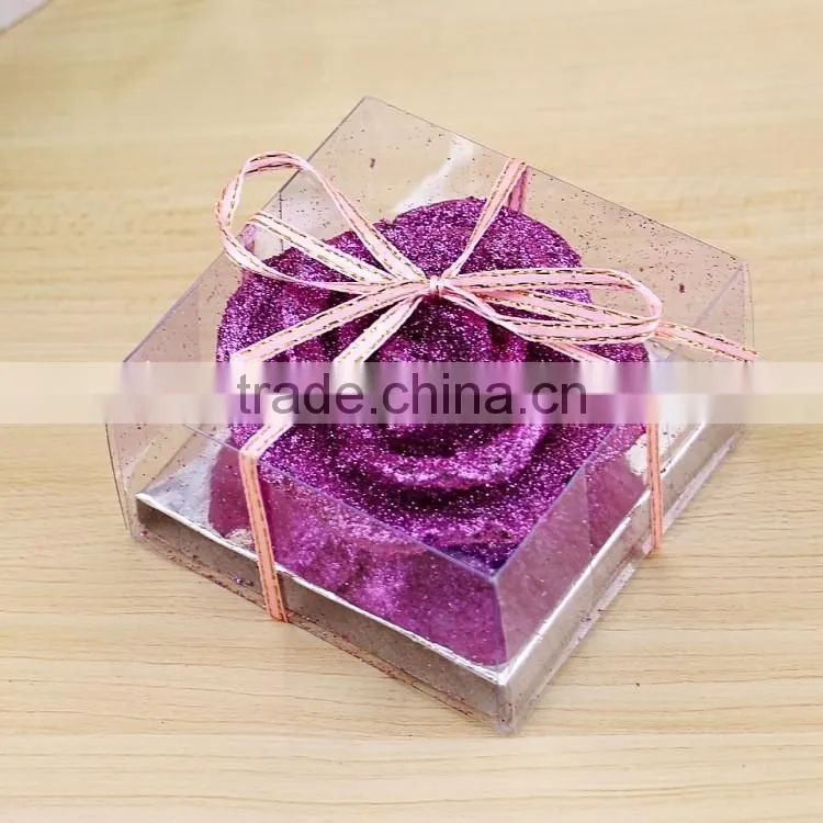Colorful Rose Flower Shaped Art Candle,wedding candle, wedding favor