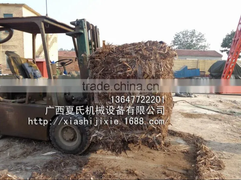 Hydraulic semi-automatic horizontal baler machine for Eucalyptus leather,baling press