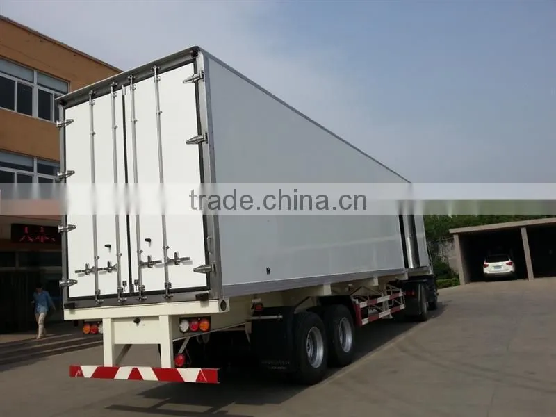 2015 hot-sale 2axles refrigerated van semi trailer/3 axles refrigerator freezer truck