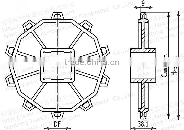 Plastic Sprocket for 3110 Modular Plastic Belt