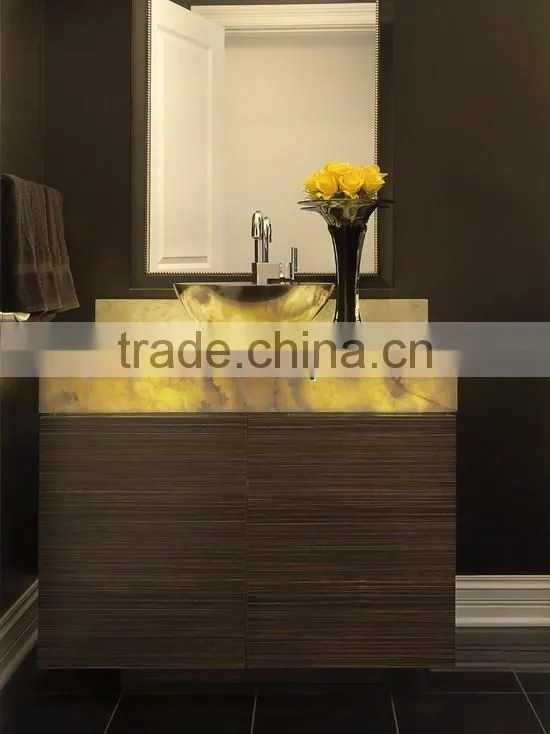 BEAUTIFUL BACKLIT ONYX PEDESTALS SINKS
