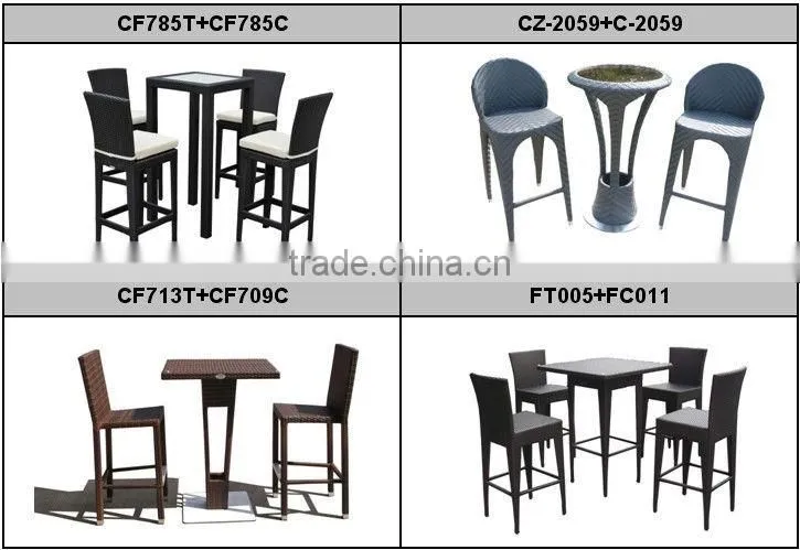 Outdoor garden table dining rattan table CZ-8042
