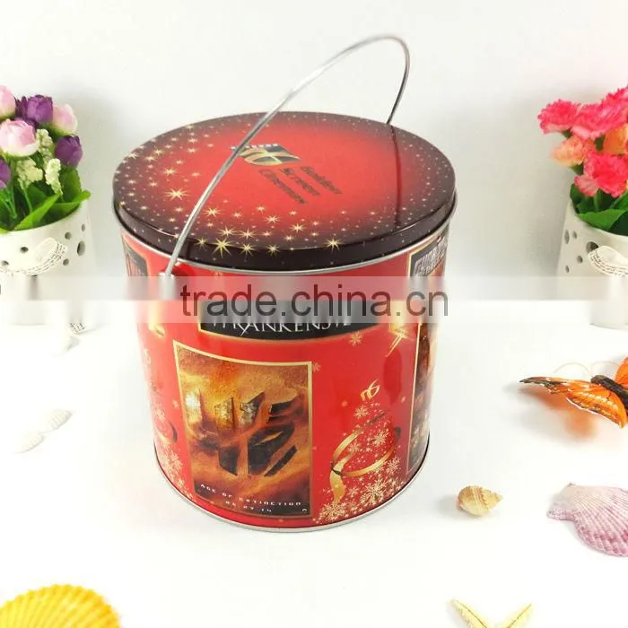 wholesale round metal pail tin
