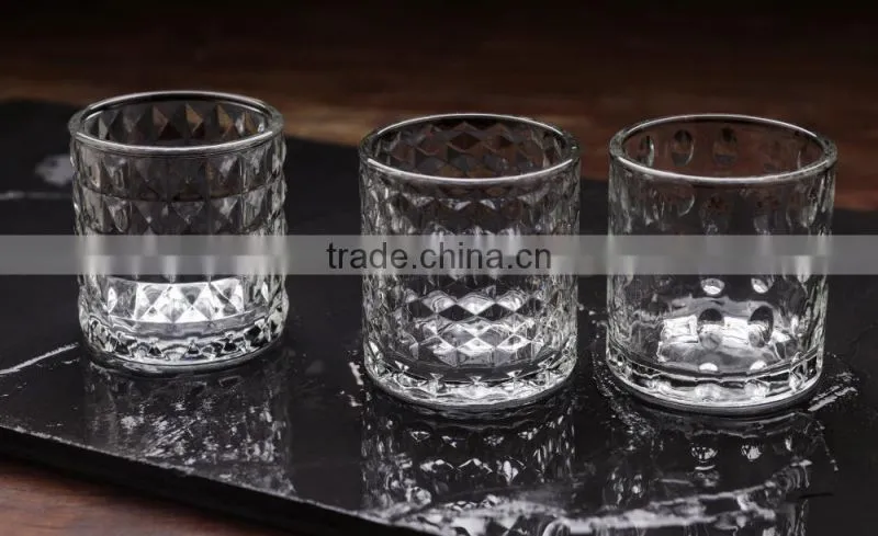 2017 New arrival Round candle holder 6OZ glass cup