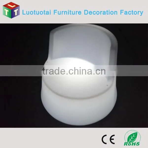 PE waterprood Anti-UV rechargable Customize Plastic LED Rotomoulding Sofa for living room /wedding/bar/night club