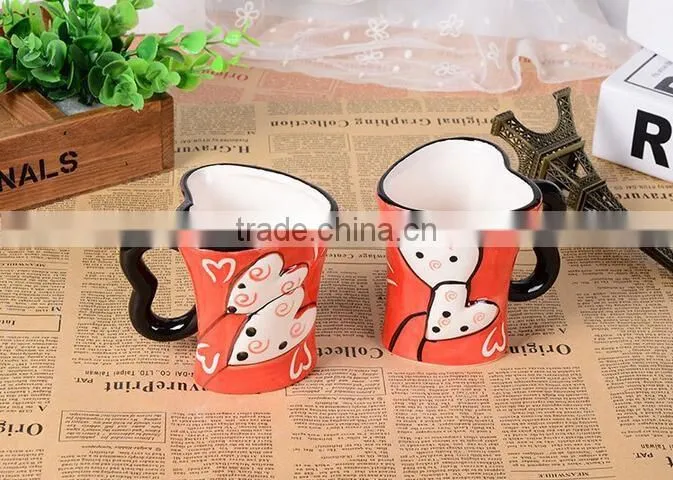 250ml Love Ceramic couple mug with full wrap decal printing