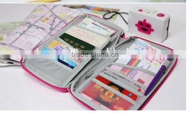 CY151 Travel Card Cash Document Organizer Wallet Rfid Blocking Passport Holder