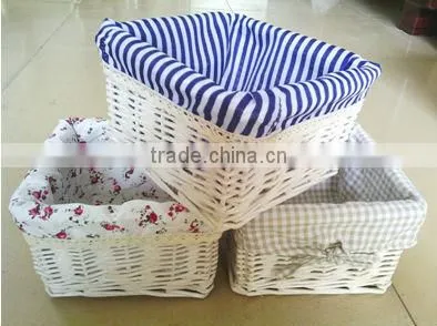 3 of set wicker basket with liner wholesale factory supply