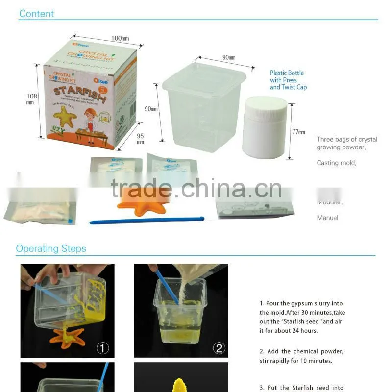 Children Game Crystal Starfish Science Kit Made in China