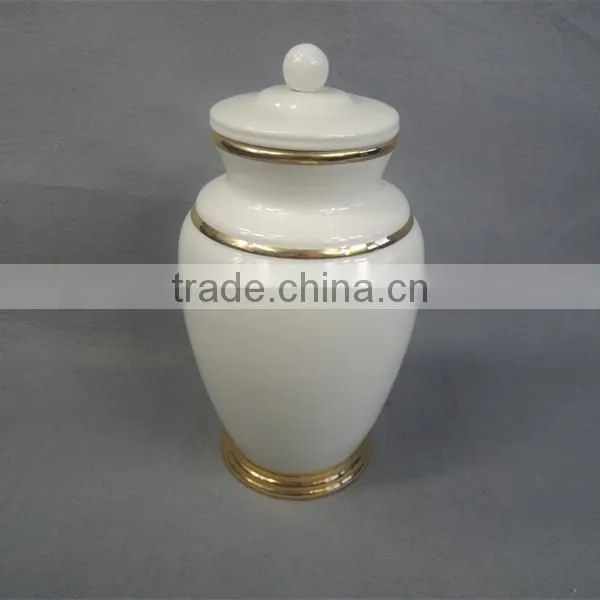 Hot sale traditional blue ceramic wholsale urns for ashes