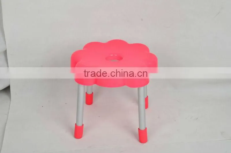 flower shape kids plastic chairs with chrome metal leg