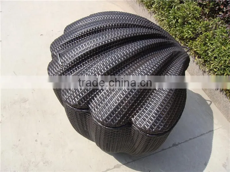 Shell Shape Outdoor Furniture Rattan Storage Boxs