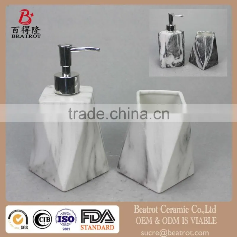 Marble Texture ceramic bathroom accessories