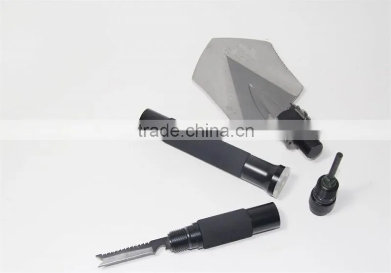 2016 10-in-1 Outdoor Emergency Shovel with Knife Hoe Hammer Fire Flint