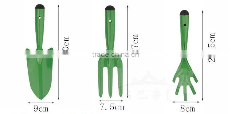 3 pcs high quality steel garden tool mini set