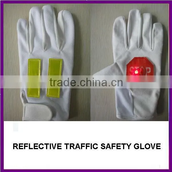 LED Palm Reflective Safety Traffic Gloves ZMR733