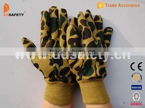 DDSAFETY 2017 Camouflage Design Gloves Canvas Gloves Chore Working Gloves