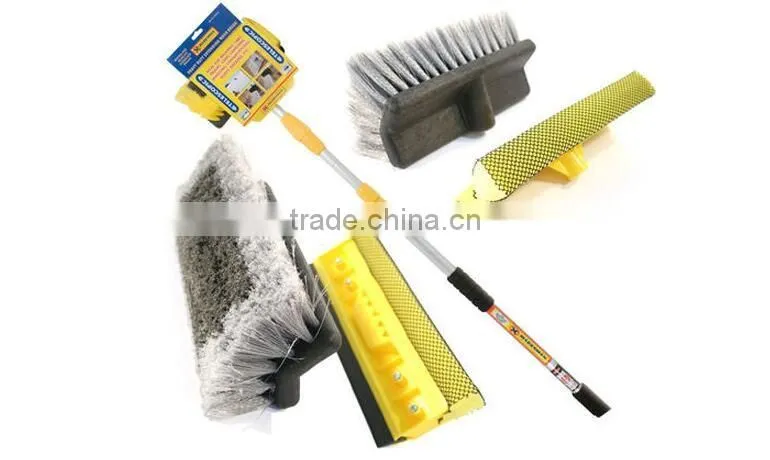 3M 9Ft Extendable Aluminum Telescopic Water Fed Window Car Van Wash Brush