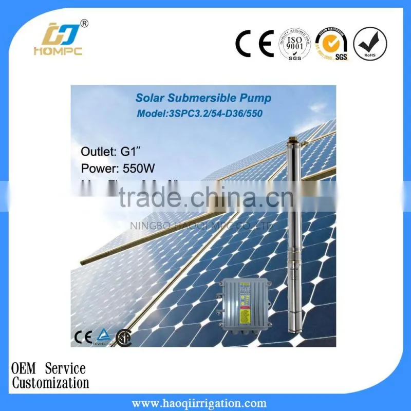 36V 550W 3 inch Centrifugal Solar power Submersible Pump solar water pump