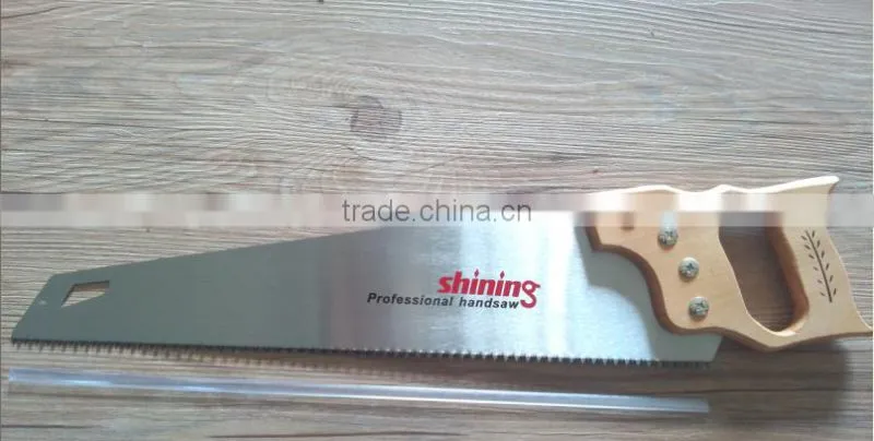 450mm hand saw with wood and rubber handle/ hot selling hand saw
