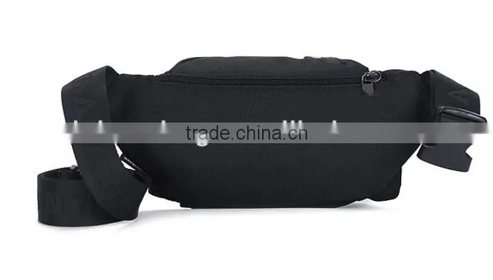 Outdoor sport black waist bag for men