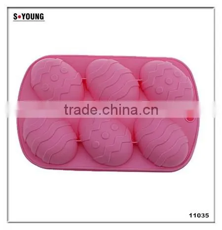 11035 Christmas series silicone baking moulds,cookie moulds,egg shaped silicone cake mould