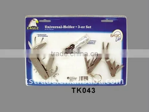2014 Hardware multi function stainless steel plier hand tools with blister card TK001A