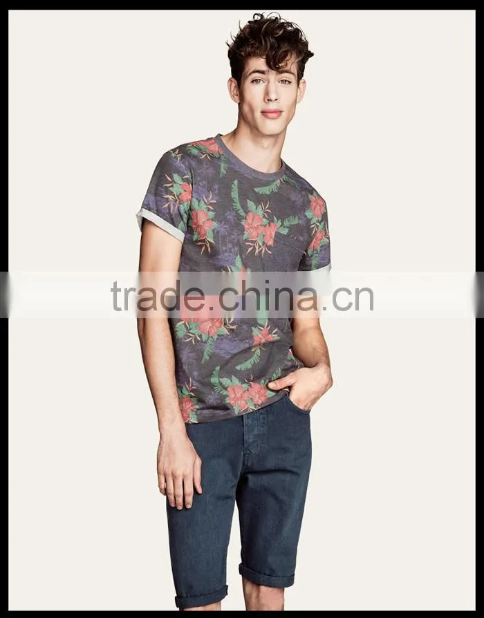 High quality custom printed mens t shirt manufacturing