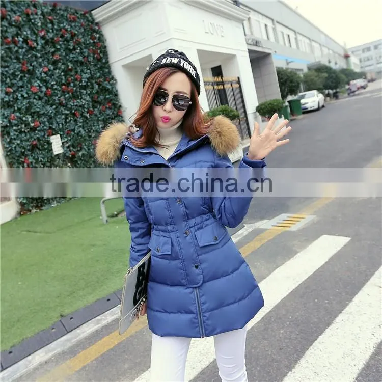 Wholesale women coat winter mid- long style women down jacket for winter