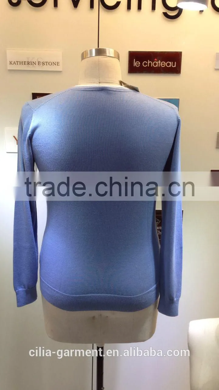2015 New fashion knitting men sweater theme 3 with long sleeve