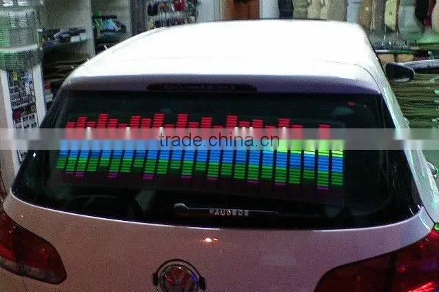 music activated el car sticker