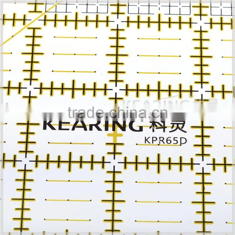 OEM quilt rulers and templates, 3mm thickness Arcylic patchwork ruler # KPR65D