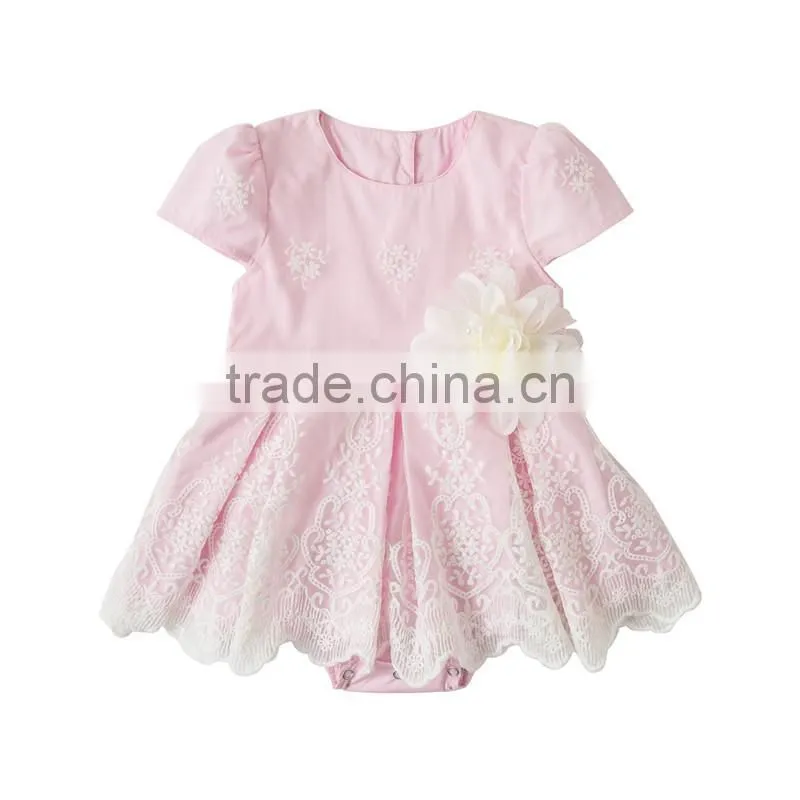 New arrival baby girl Flower Bodysuit infant girls romper with skirts