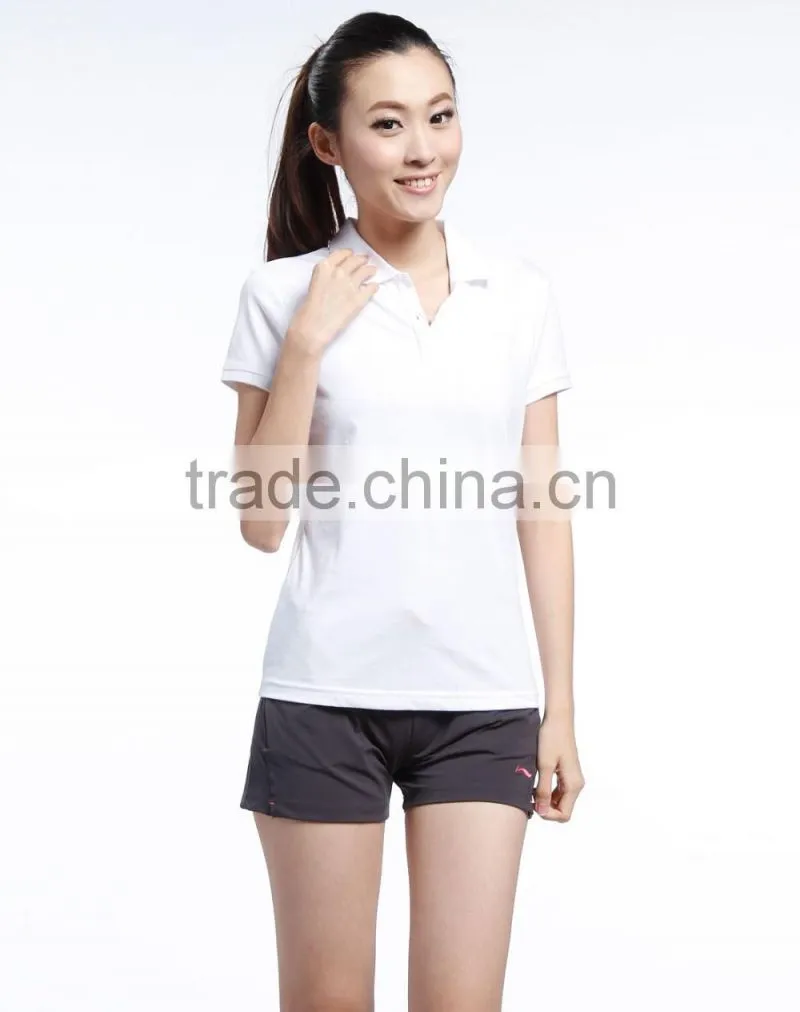 Sell lots of pure white POLO shirt unisex short sleeve POLO unlined upper garment wholesale