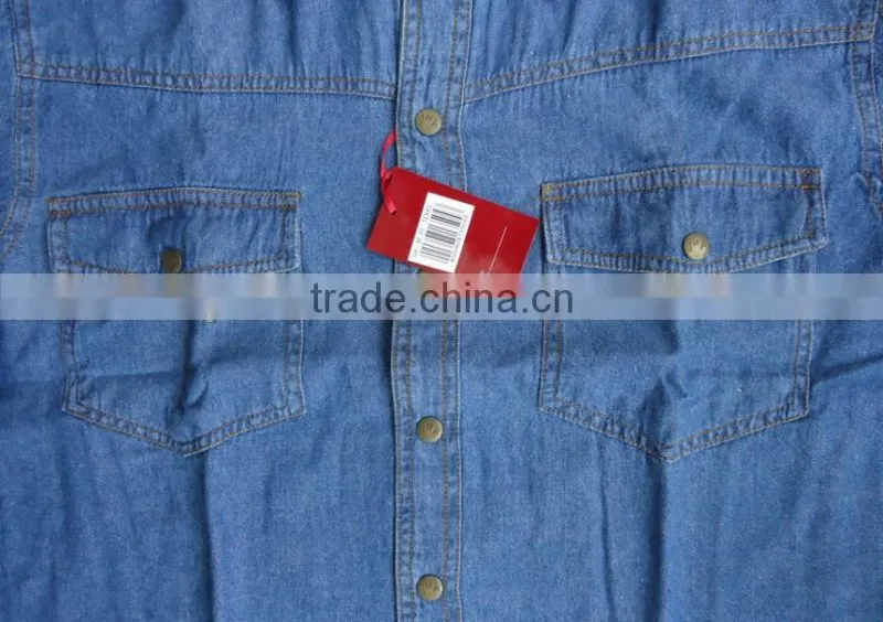 mens blue denimshirt with two chest pocket