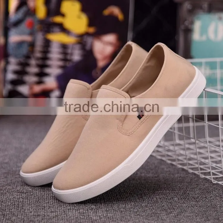 Fashion design latest new model slip-on canvas men shoes