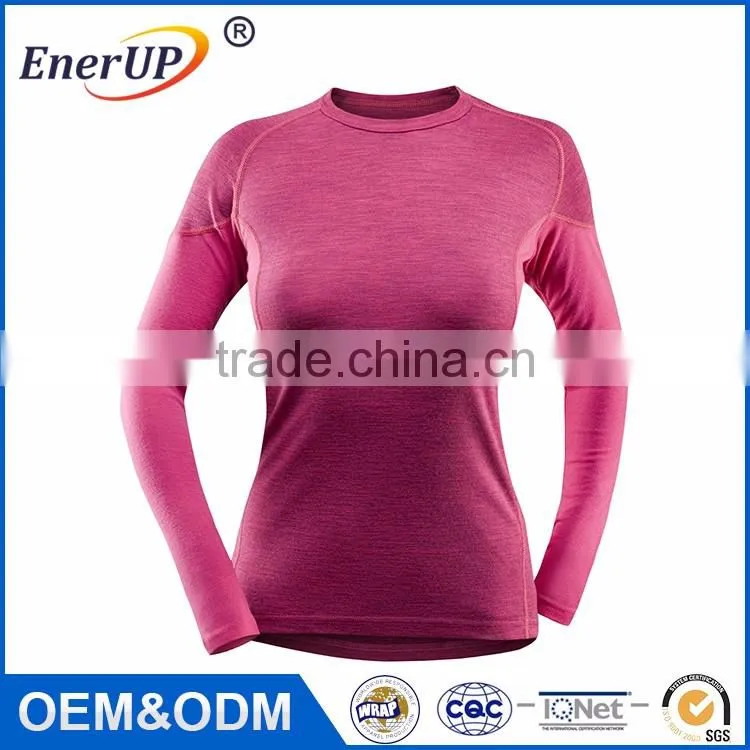 High Quality Apparel Woman Thermal Wicking Antibacterial Long Sleeve Shirt Wholesale Gym Wear