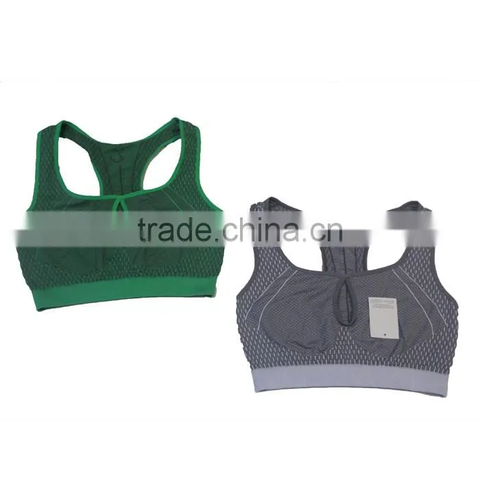 2014 New Style Breathable and Light Seamless Knitting Seamless Women Sport Bra