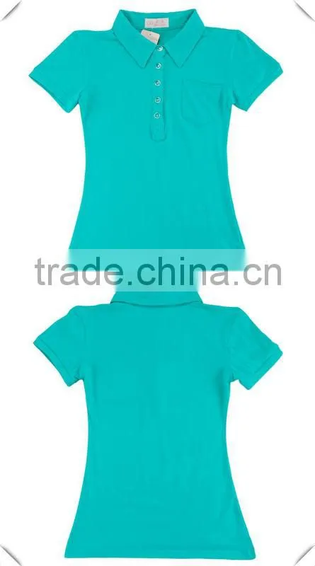Ladies Long Jersey Fitted Polo Dress shirt 201309