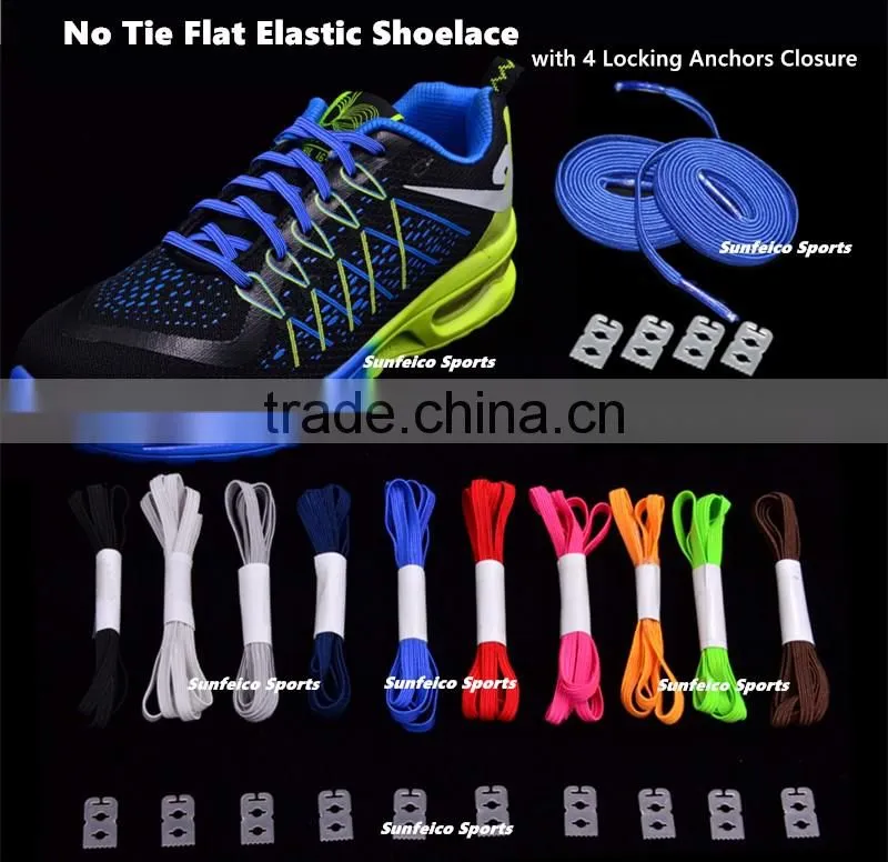 Custom Shoe Lace Locks Closures - NO TIE Shoelaces Lock Lace Buckles - Easy Shoe Laces Kids No Lace Shoes - 10 Colors