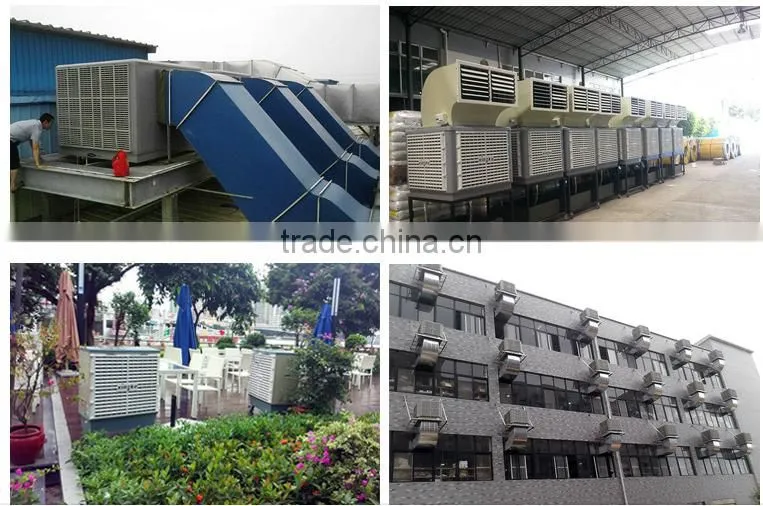 Farm industry, low noise, high speed wet curtain air cooler cooling fan, ventilation fan