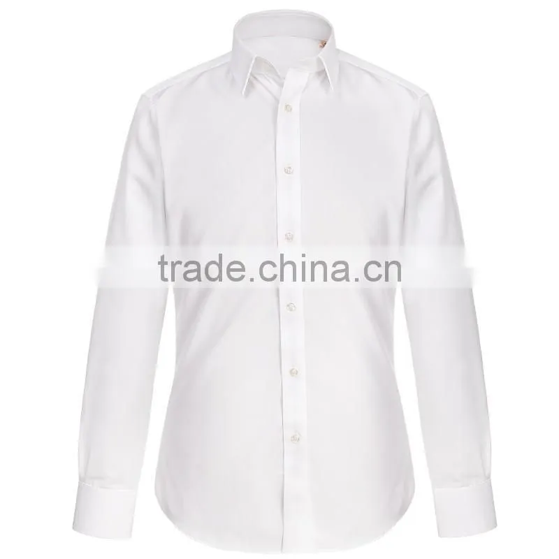 Pure white autumn shirt man shirt Classic square collar design dress shirt