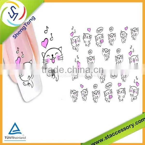 wholesale water transfer nail art stickers for toe nail stickers