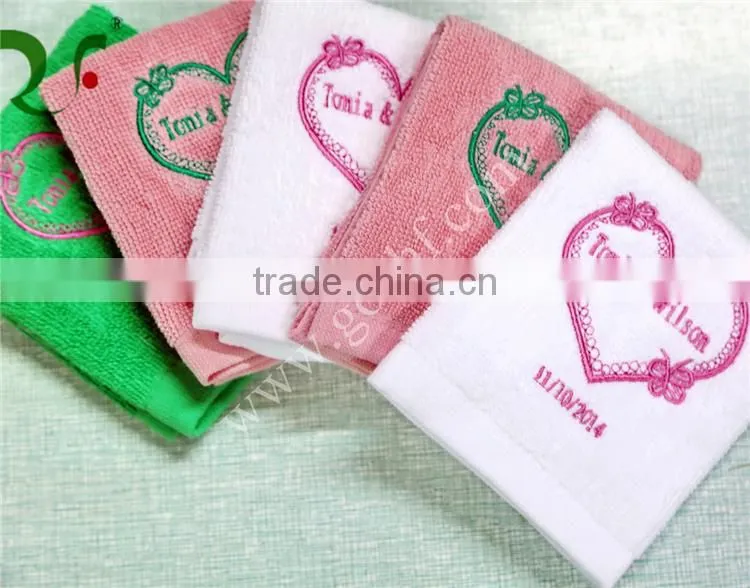 100% cotton wedding embroidery logo gift towel