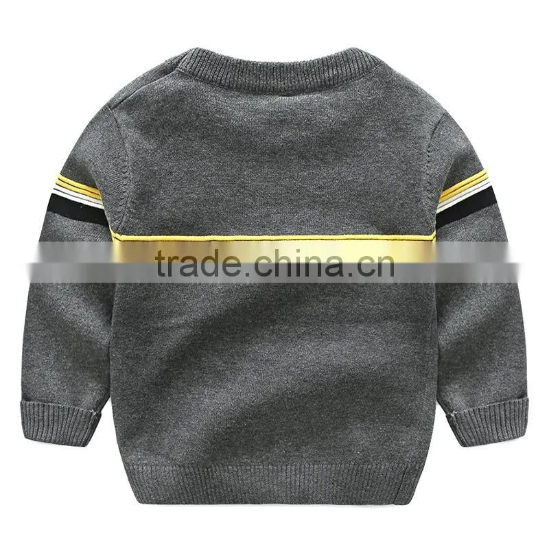 Factory supply hand knit baby boys sweater design