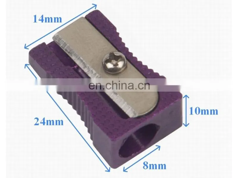 Coloured Aluminum Single Hole Pencil Sharpener in Metallic Rose