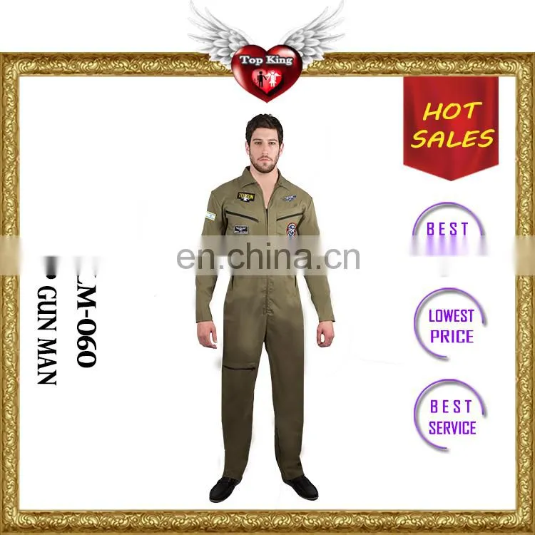 Wholesale Christmas Male Overall Clothes Top Gun Man Costumes for Adults